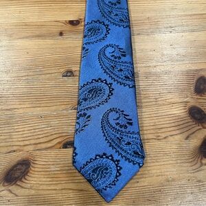 XMI Lab Blue Silk Paisley Tie